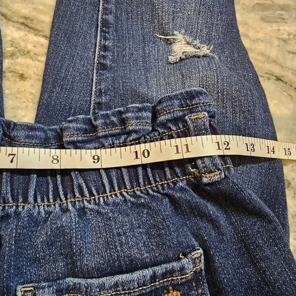 True Craft Kids High Rise Skinny Jeans Distressed Blue Denim Size 12
